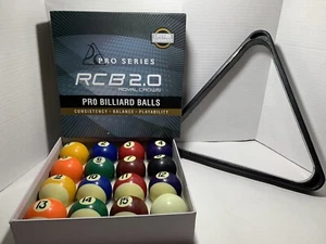Pro Series RCB 2.0 Royal Crown Pro Billiard Balls Pool Balls Complete w/Rack GUC - Picture 1 of 13