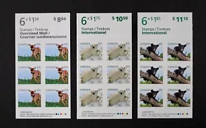 CANADA 2011-13 #2432, 2606/07, $1.34, $1.75, $1.85 Baby Animals booklets Mint NH - Bild 1 von 1