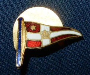 INSIGNIA BANDERA BURGEE LÍNEA NAVIERA DE COLECCIÓN MARINA MERCANTE NÁUTICA MARÍTIMA - Imagen 1 de 2