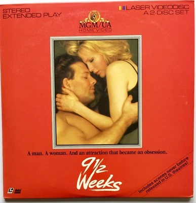  9 1/2 WEEKS EROTIC SEXUAL CLASSIC - KIM BASINGER EXTENDED PLAY 2 LASERDISCS SET - Image 1 of 2