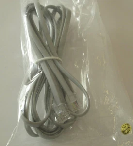 7FT Gray Modular Telephone Extension Line Cord Cable RJ-11  - Picture 1 of 2
