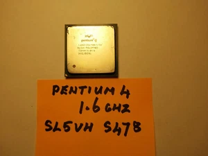 Pentium 4 1.6GHz 1.75v 400MHz Bus 256Kb L2 SL5VH Willamette Socket 478 CPU - Picture 1 of 1