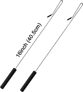 2 Pack 16 Inch Puppet Handles Arm Control Rod Metal Puppet Stick Accessory for S - Picture 1 of 12