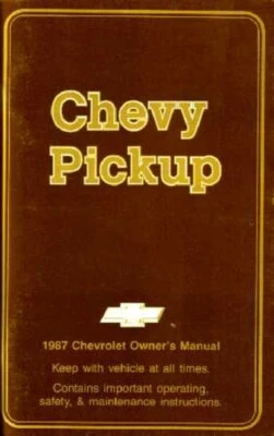 1987 Chevrolet Pickup Truck Owners Manual User Guide