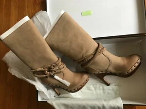 Dolc Vita Women's Henrietta Taupe Nubuck Heels Boots Size 7 M New In Box - Picture 1 of 8