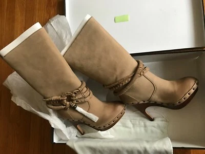 Dolc Vita Women's Henrietta Taupe Nubuck Heels Boots Size 7 M New In Box - Image 1 of 4