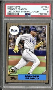 2022 Topps Wander Franco RC 1987 Topps Baseball Gold /75 PSA 9 Mint #87TB1 - Bild 1 von 2