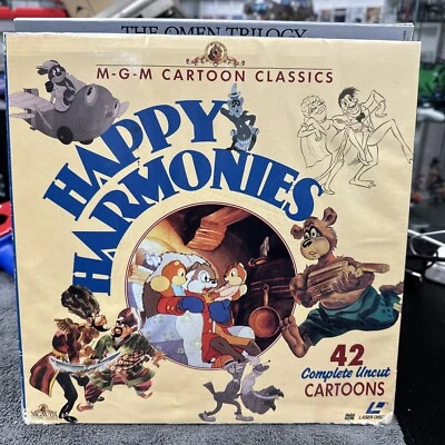 MGM Cartoon Classics HAPPY HARMONIES Laserdisc Laser Disc 4-disc Box set EUshipm - Bild 1 von 4
