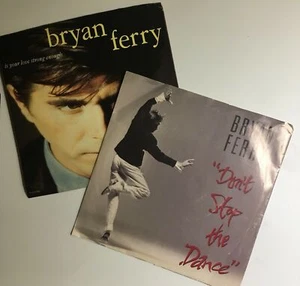 BRYAN FERRY ( Lot of 2 ) 7" 45rpm Vinyl VG+ Assorted Titles w/picture sleeves - Imagen 1 de 4