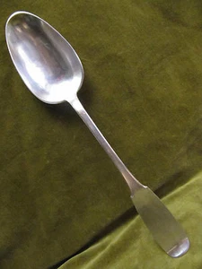 Cuillere à ragout argent XVIIIème (french silver serving spoon ) L 29,7cm 128gr - Imagen 1 de 11
