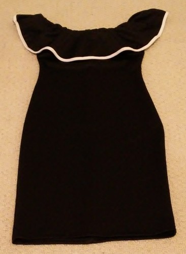 UNDERCOVER Abito smanicato donna grande bianco e nero misto poliestere discreto nuovo con etichetta