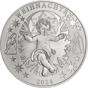 10,22 g Silber Round 2024 Christkind Weihnachten Weihnachtsmünze - Bild 1 von 3