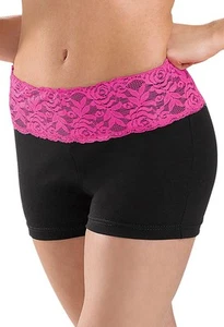 Shorts New Girls Large 12-14 Dance Gymnastics Pink Gym Booty for leotard Balera - Picture 1 of 2