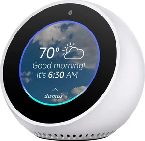 Amazon Echo Spot - Sveglia Assistente Intelligente - Bianco - con Alexa - Foto 1 di 13