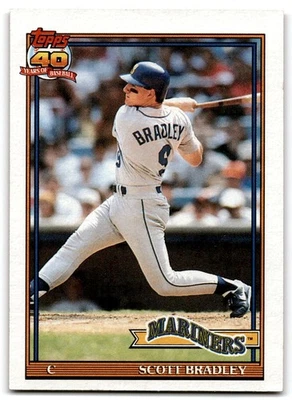 1991 Topps Scott Bradley Seattle Mariners #38 - Image 1 of 2