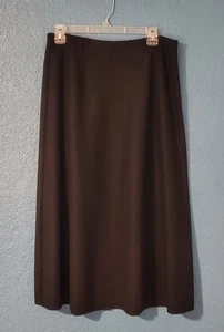 Eileen Fisher klassischer schwarzer A-Linien-Rock gefilzt Wolle Jersey Gr. PM neu mit Etikett - Bild 1 von 15