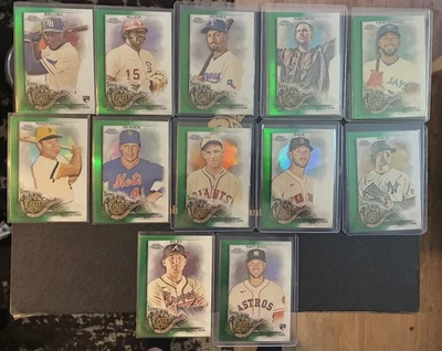 2022 Topps Chrome Allen Ginter 绿色/99 批量 12 英寸袖子和顶部装载机 MT — 第 1/4 张图片