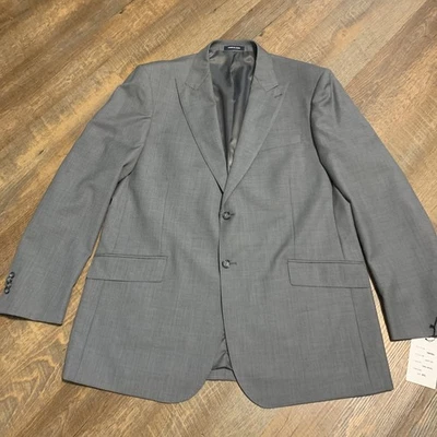 NUEVO Blazer Paul Fredrick Para Hombres 46L 100% Lana Gris Super 120s Foto 1 de 4