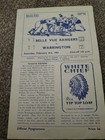 VINTAGE RUGBY LEAGUE PROGRAMME BELLE VUE RANGERS V WARRINGTON  3RD FEBRUARY 1951