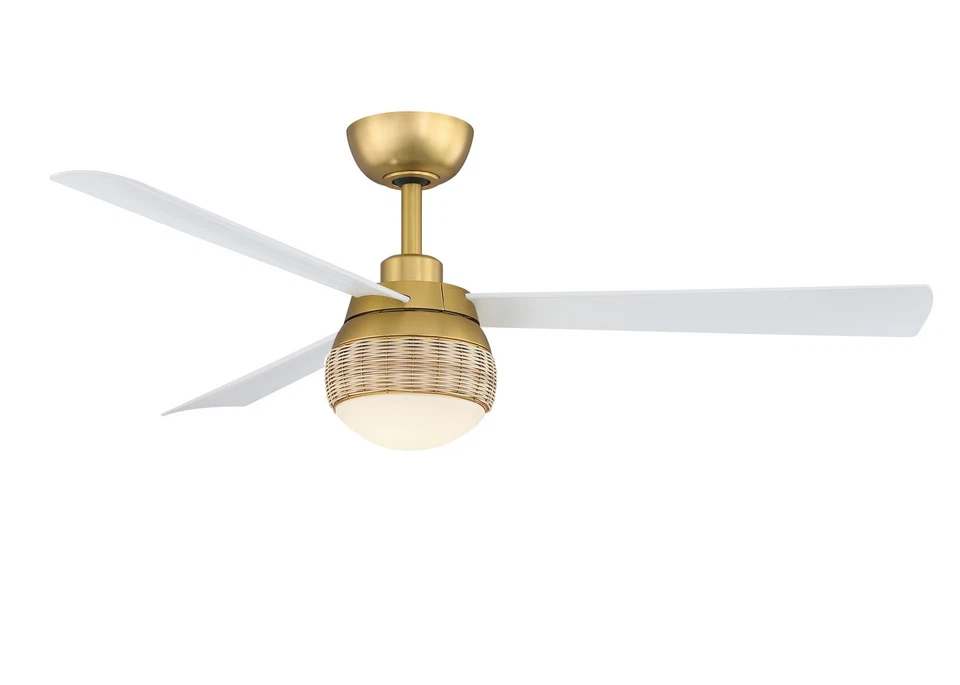 Brushed Satin Brass 52"Ceiling Fan from the Paget Collection - Image 1 of 1