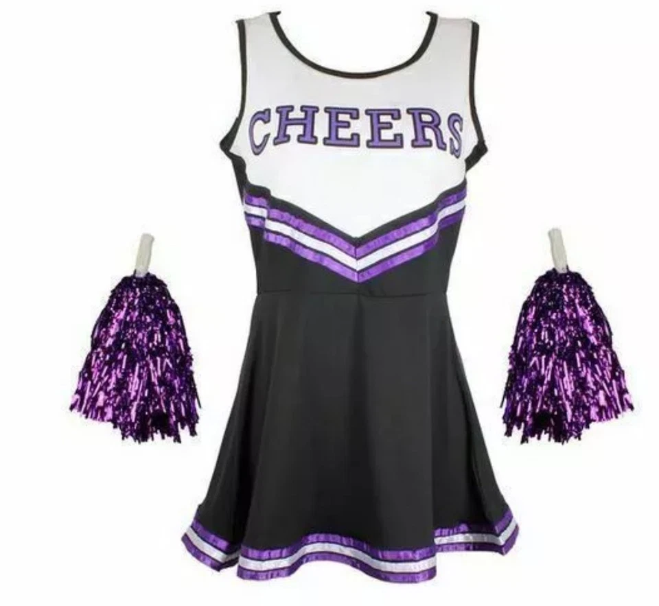 Черлидер наряд карнавальный костюм униформа костюмы с помпонами - Изображение 1 из 1