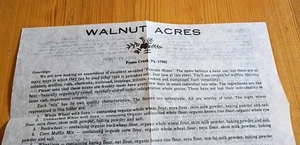 Vintage Walnut Acres, Penns Creek PA-Pennsylvania 23 ORIGINAL REZEPTE Einsatz - Bild 1 von 3
