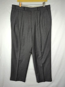 LAUREN RALPH LAUREN Vintage 90er grau Wolle Hahnentritt Slacks Hose HOSE 36x30 - Bild 1 von 14