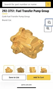 Caterpillar 292-3751 Fuel Transfer Pump - Picture 1 of 1