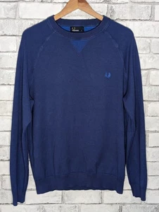 Fred Perry Men's Royal Blue Crew Neck Pullover Sweatshirt Size XL - Picture 1 of 18
