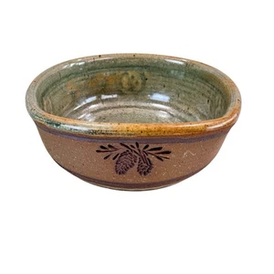 Charlotte Lee Pottery Pine Cone Square Bowl Signed 4" Ansel Adams Gallery - Picture 1 of 4