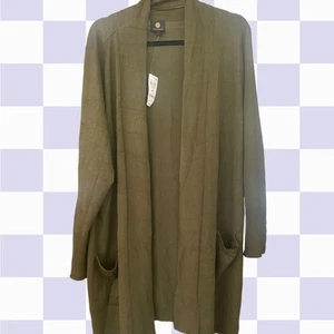 Maglione lungo spolverino JM Collection. Colore verde autunno nuovo. - Foto 1 di 12