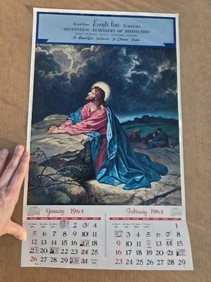 RARE Vintage 1960 Litho Religious Superior Art Calendar Sample Lot - 26 - Image 1 of 4