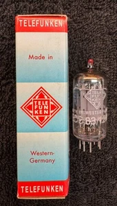 1 NOS Telefunken 12AX7 Smooth Plate Red Tip Tube Germany 1964 - Picture 1 of 7