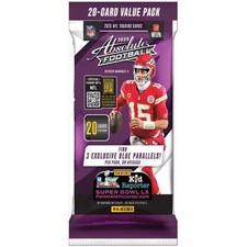 Panini Absolute Football 2025 (20) Card Jumbo Value Fat Pack Purple