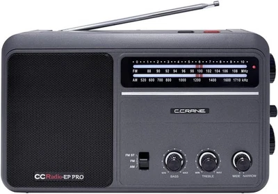 C. Crane CCRadio - EP PRO AM FM Battery Operated Portable Analog Radio black  - Image 1 of 2