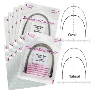100 Stück Kieferorthopädischer Bogendraht Edelstahl rechteckig eiförmig natürliche Form - Bild 1 von 19