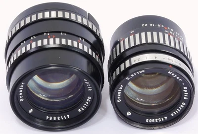 TWO types of Meyer-Optik Gorlitz ORESTOR 100mm F2.8 Lenses in M42 Screw Mount - Image 1 of 4