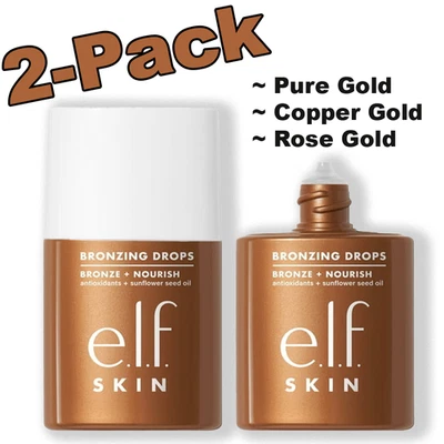 2-Pack ELF Skin Bronzing Gold Drops, 1 oz., Brand New! You Pick the Shade. - Image 1 of 2