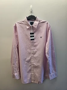 Crew Clothing Company Shirt Mens XL Pink Stripes Classic Fit 100% Cotton - Picture 1 of 11