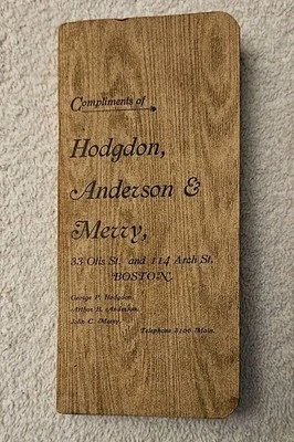 Original 1902 Pocket Planner Vintage, Boston, Census of 1900 - Image 1 of 4