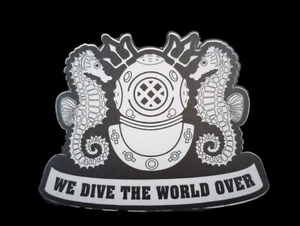 U.S MILITARY NAVY MASTER DEEP SEA DIVER WINDOW DECAL STICKER 5.25" X 4.25" - Picture 1 of 4