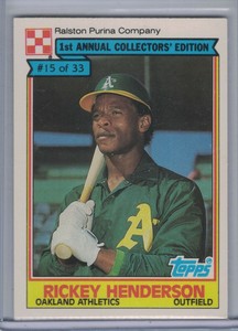 RICKEY HENDERSON 1984 Ralston Purina #15  D8092