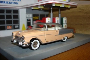 1955 Chevrolet Bel Air, 1/43 Scale, Tutone Salmon & Gray, New Unopened - Picture 1 of 6