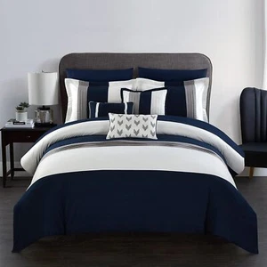 BED IN BAG Chic Home Ayelet 10 PC Comforter, Shams, Decorative Pillows, Sheets - Picture 1 of 9