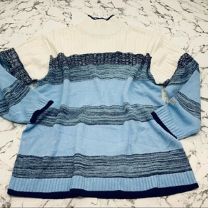 Suéter para hombre SOUTHPOLE blanco teniente azul cuello de tortuga - Imagen 1 de 3