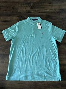 CAMISA POLO RALPH LAUREN CORTE CLÁSICO ALGODÓN SUAVE LOGOTIPO PONY HOMBRE VERDE: GRANDE - Imagen 1 de 4