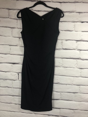 Moschino Cheapandchic abito donna nero senza maniche lunghezza ginocchio taglia 6