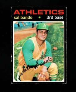 Topps # 285 Sal Bando 1971 en muy buen estado (sin pliegues) - Imagen 1 de 2