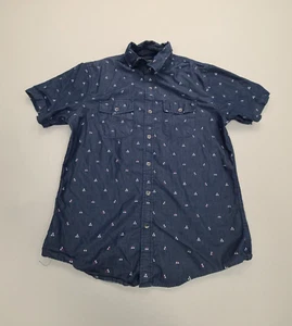 Ocean Current Shirt Adult Small Blue Button Up Casual Outdoors Comfort Mens - Picture 1 of 8