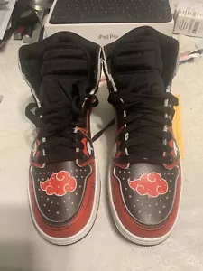 Naruto Akatsuki Itachi Size Custom Shoes Size 39 (US Mens 6.5 Womans 8) - Picture 1 of 11